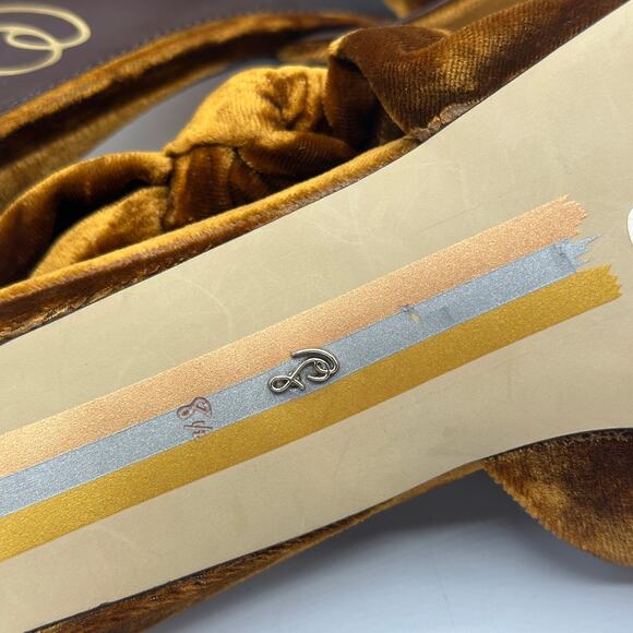 SAM EDELMAN Meredith Slingback Kitten Heels Velvet Cocoa Bronze Sz 8.5 - Picture 8 of 8